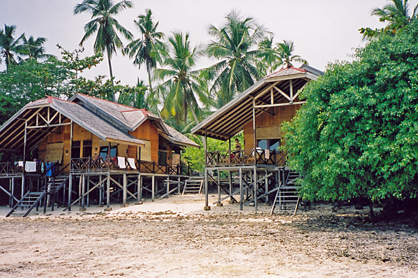 Cabins at lowtide (ours to the left)